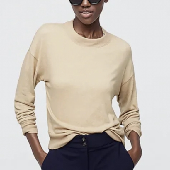J. Crew Sweaters - J Crew Super Cozy Mock Neck Pullover Sweater L Long Sleeve Soft